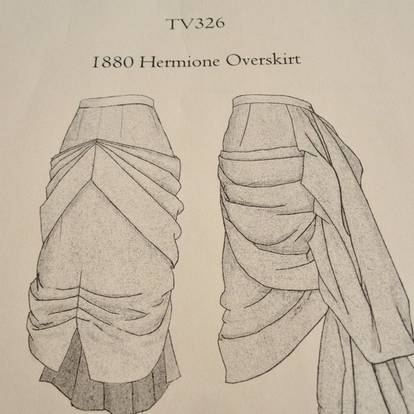Truly Victorian 1880 Hermione Overskirt Pattern TV326 West Reenactment Costume - Picture 2 of 6